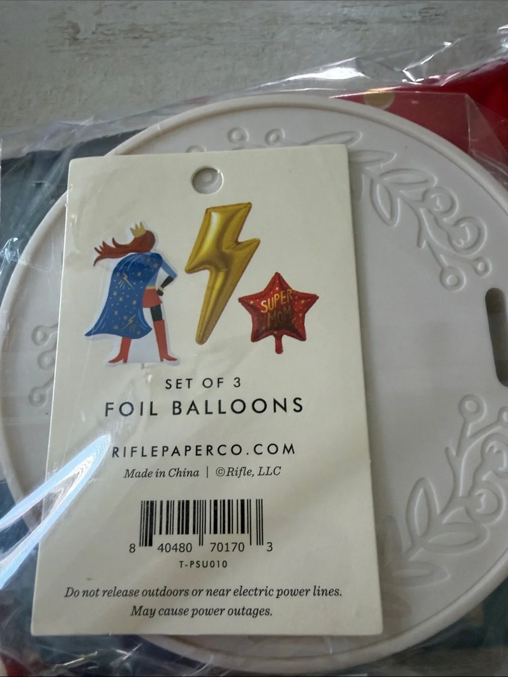 Rifle Paper Co. Super Mom Balloon Bouquet - Red, Gold, Blue